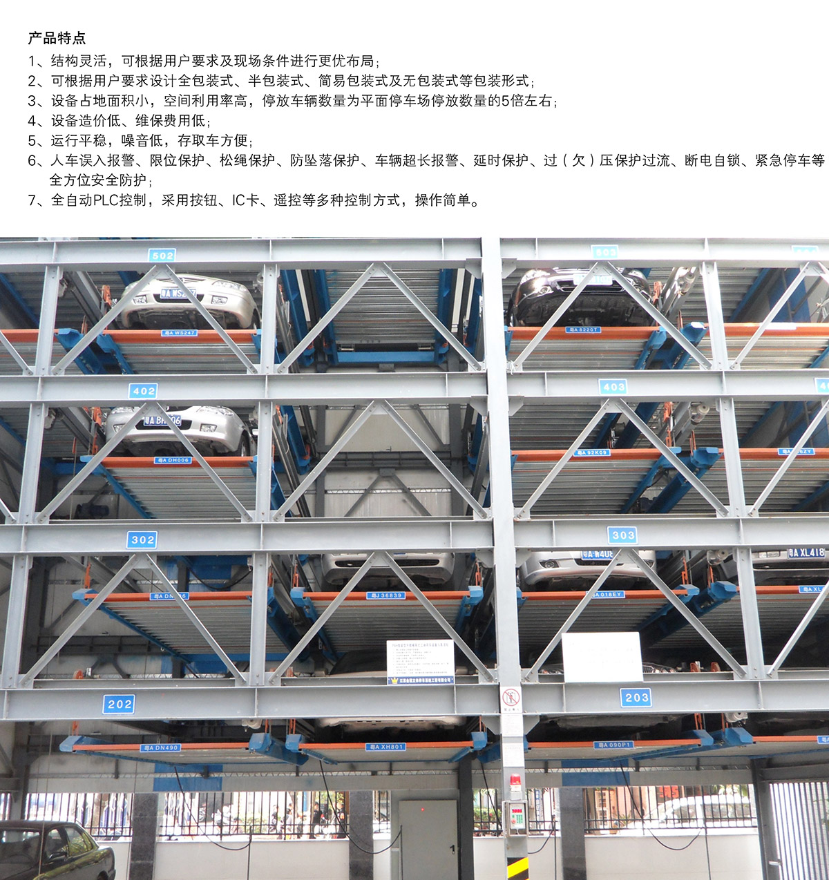 重庆负一正三地坑PSH4D1四层升降横移类机械式立体停车设备产品特点.jpg